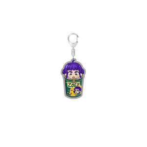 Porte-clés acrylique Kpop Demon Huntrix Cartoon ZOEY RUMI MIRA Tiiger Ugly Cute Keyring Bag Car Key Pendant Fans Collection - Product Image 4
