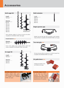 Hoge Kwaliteit Industriële 43cc/52cc 2-takt Stalen Aarde Vijzelboor Ag43/Ag52 Benzine Metalen Schoffel Digger - Product Image 4