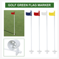 Drapeau de golf pour putting green avec trou et coupelle, mini drapeau d'entraînement léger et écologique pour le driving range