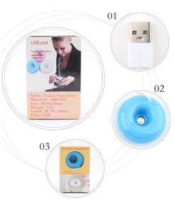 Mini USB Donut tạo độ ẩm Float siêu âm Mist các nhà sản xuất hương thơm khuếch tán nhà thép không gỉ Mới - Product Image 4