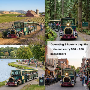 Treno Turistico Elettrico per Bambini a 42 Posti, Completamente Chiuso, per Città e Esterni, Senza Binari, Resistente alle Intemperie, per Tour Panoramici su Tutti i Terreni - Product Image 2