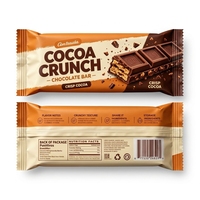 Sachets personnalisés scellés au dos de qualité alimentaire pour bonbons, chocolats, barres protéinées, barres aux noix, sachets comestibles en Mylar pour chocolat, type oreiller