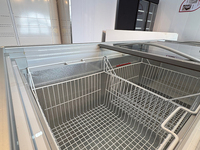 Congelador Comercial de Helados con Tapa de Vidrio Deslizante, Control Digital, 2 Puertas, Enfriamiento Directo, Descongelación Automática, Venta al por Mayor de Fábrica