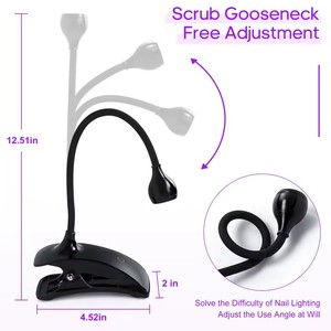Led Nail Lights Dryer UV Lamp Ultraviolet Flexible Clip-On <b>Desk</b> <b>Mini</b> USB UV Gel Curing <b>Desk</b> Lamp Manicure Pedicure Salon Tools - Product Image 6