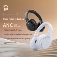 AKZ 1002 Nouveau modèle privé transfrontalier avec suppression active du bruit (ANC) pour casque sans fil supra-auriculaire étanche IPX3 pour le sport et les voyages