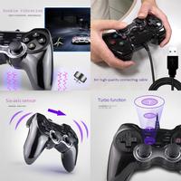 Manette filaire USB 3M à deux moteurs et six axes pour PS4/Switch/PS3/PC/Xbox360/Android Double Joypad