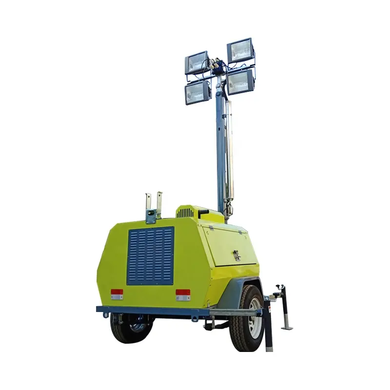 Saudi-Arabien Mast Beacon Trailer Wind Solarenergie Hydro ponic Stadium Konstruieren Sie mobile Diesel-Lichtmasten mit LED-Leuchten