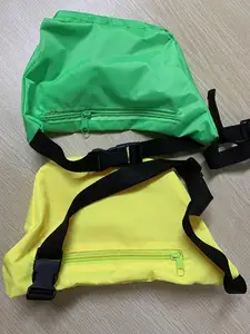 Waist Pack Bag Promo Print Logo Colorful Nylon Sport Waist Bag Neon Fanny Pack