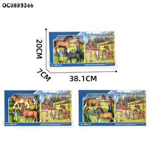 38Pcs Giả Vờ Chơi Cảnh DIY Mô Hình Thiết Lập Thực Tế Ngựa Ổn Định Đồ Chơi Cho Trẻ Em - Product Image 6
