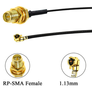 Rp SMA nữ để U.FL mhf1 1.13mm RF đồng trục mở rộng Pigtail Wifi Antenna Jumper cáp cho mạng Router - Product Image 3