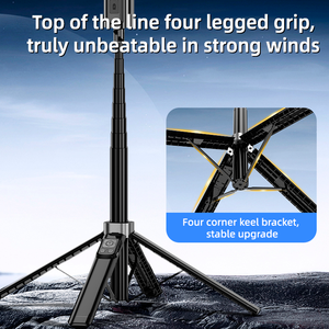 2025 новая минималистская селфи-Палка с 4-жестовым распознаванием и встроенным штативом для скрытой камеры, 7-кнопочный пульт дистанционного управления - Product Image 6