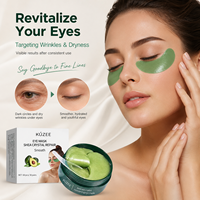 Label privé Lignes des yeux au collagène hydrolysé Masque en feuille de cristal révomal à la mélanine Masque pour les yeux à l'avocat bio
