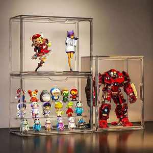 Expositor de Armazenamento para Blind Box, Caixa de Armazenamento Transparente à Prova de Poeira, Armário de Exibição para Bonecos Labubu Bubble Matt Modelo Japonês - Product Image 1
