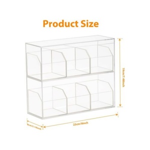 Présentoirs personnalisés en acrylique transparent empilables pour sachets de thé, avec impression sérigraphiée du logo sur mesure, vente en gros - Product Image 2