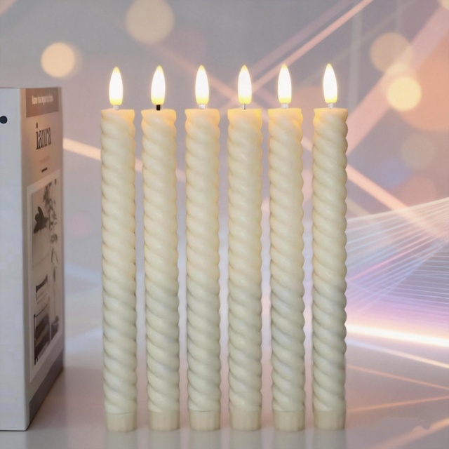 Bulk Superior Eco-Friendly Flickering Battery-Operated Beeswax Simulated  Coiled LED Candles for Birthday Party Decorations