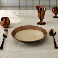 Ensemble de vaisselle pour fondue personnalisé, style vintage, en mélamine, quatre pièces, boîte en carton plastique A5