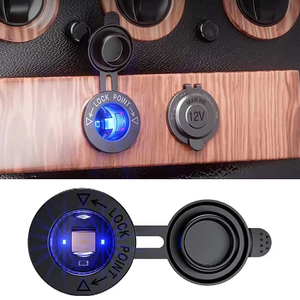 Prise allume-cigare étanche automobile 12V 24V avec lumière LED adaptée au camion ATV de mer de moto de bateau - Product Image 3