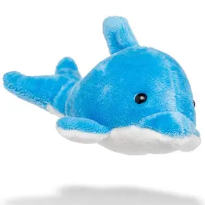 4 inç küçük yumuşak mavi yunus Mini çocuklar deniz parti hediyeler peluş yunus promosyon anahtarlık doldurulmuş hayvanlar okyanus hayvan oyuncaklar