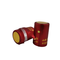 Service OEM : Bouchon d'étanchéité en PVC et aluminium avec logo sérigraphié et fermeture anti-fuite pour système de bouteilles de vin, spiritueux et jus