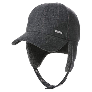 Casquette de baseball d'hiver en mélange de <span class=keywords><strong>laine</strong></span> avec cache-oreilles en polaire, doublée en polaire, pour grandes tailles XL/<span class=keywords><strong>XXL</strong></span>/XXXL - Product Image 1