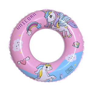 Flotador inflable de unicornio rosa para niños, diseño de dibujos animados, para piscina. - Product Image 4