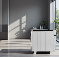 Radiador Eléctrico de 1200W con WiFi, Termostato Digital, Temporizador de 24H, Solución de Calefacción Portátil o Fija a la Pared
