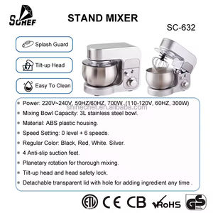 Mélangeur électrique de support de pâte à pain de 700W d'aide à gâteau de <span class=keywords><strong>cuisine</strong></span> à faible <span class=keywords><strong>bruit</strong></span> - Product Image 3