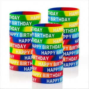 Bracelet en silicone personnalisé pour fête d'anniversaire, créez votre propre bracelet avec des informations ou un logo, bracelet personnalisé - Product Image 4
