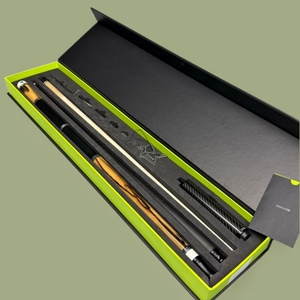 Taco <span class=keywords><strong>de</strong></span> Billar Profesional ZENI <span class=keywords><strong>de</strong></span> Fibra <span class=keywords><strong>de</strong></span> Carbono 1/2 Split con 2 Ejes, Punta <span class=keywords><strong>de</strong></span> 12.2mm y 12.5mm, Baja Deflexión - Product Image 1