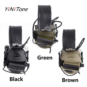 سماعة رأس بلاستيكية تكتيكية احترافية من الدرجة Yinitone للحد من الضوضاء الإلكترونية مقبس للخدمة الشاقة باسلتين راديو PTT - Product Image 3