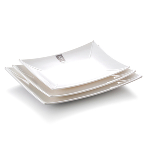 Ensemble <span class=keywords><strong>d</strong></span>'assiettes de restaurant en mélamine blanche, <span class=keywords><strong>pas</strong></span> <span class=keywords><strong>cher</strong></span>, vente en gros, pièces - Product Image 1