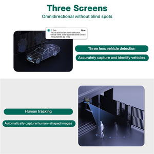 Không thấm nước CCTV nhà thông minh an ninh mạng không dây phát hiện chuyển động ba ống kính ngoài trời PTZ 3MP/9mp icsee App Wifi ip camera - Product Image 6