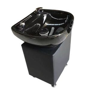 Vertical Ceramic Basin Hair Washing <b>Bed</b> Seated Flushing Pool Plastic Hair Washing Basin Pillar Base - Product Image 4
