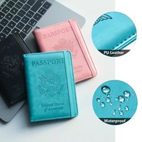 Portefeuille de voyage personnalisé durable, organiseur de cartes de crédit, protection RFID, en cuir PU, étui pour passeport pour sortir