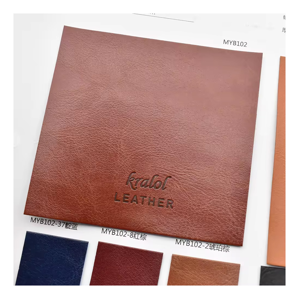 Logo personalizzato 1.0mm Semi PU Leather quaderno sintetico in pelle stampata tessuto da tappezzeria in pelle PU goffrata per copertina del taccuino