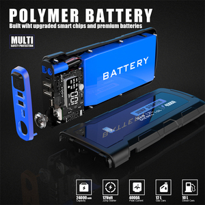 Power Bank Jump Starter 24000mah dengan lampu LED, senter asuransi 4000 Amp untuk truk dan sepeda motor 4000A arus puncak - Product Image 3