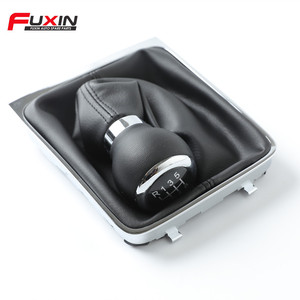 Poignée de levier de vitesse en cuir Fuxin 5/6 vitesses pour Passat B6 - Product Image 1