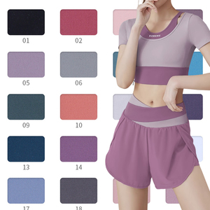 Vente en gros Tissu en nylon spandex nu de haute qualité sans couture pour femmes Pantalon en jersey de yoga à haute élasticité - Product Image 5