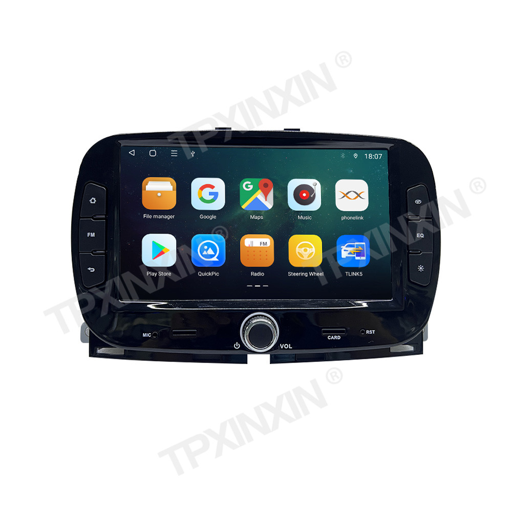 TPXINXIN Android Autoradio 2 Din 7 "GPS Navigation Multi Écran/BT/Téléphone Lien/FM/RDS Caméra de Recul pour Fiat 500 2016-2019