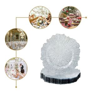 Wholesale 13Inch Gold Eco-Friendly Polished Plastic Dinner Banquet Charger <b>Plate</b> for Wedding - Product Image 5