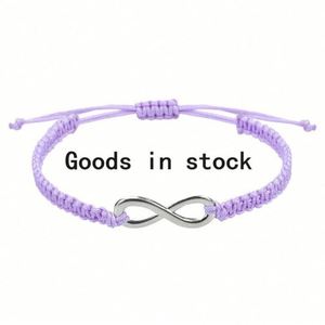 Hot Selling Newest Design Custom <b>Bracelet</b> Stainless Steel Adjustable Fiber Rope <b>Bracelet</b> <b>Infinity</b> Symbol <b>Bracelet</b> for Women - Product Image 4