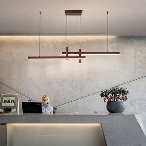 Luces colgantes minimalistas, luces colgantes Led de madera de nogal nórdico para comedor/sala de estar, cocina, recepción, dormitorio, Hotel - Product Image 3