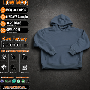 Sweat-shirts à capuche en coton de haute qualité pour hommes, vente en gros, épaules tombantes, personnalisables, pour impression sur mesure - Product Image 1