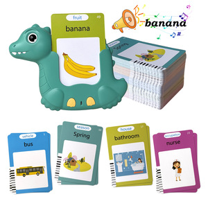 Machine d'apprentissage de cartes de connaissances sur les dinosaures multilingues parlantes pour enfants avec 510 mots - Jouet éducatif - Product Image 2
