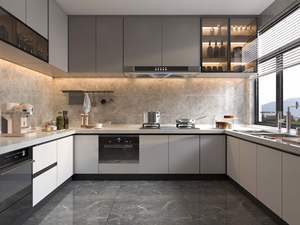 Servicio de Diseño Gratuito para un Conjunto de Muebles de Cocina Modernos Blancos con Isla de Fregadero Integrada - Product Image 5