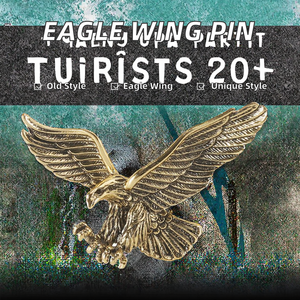 Broche Vintage de alas de águila voladora para hombre, broches antiguos de animales con personalidad, traje, abrigo, accesorios, joyería de aleación para regalo de fiesta - Product Image 2