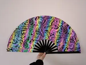 Bsbh Phản Quang Holographic Lớn Rave Gấp Tay Fan Hâm Mộ Fan Hâm Mộ Cho Lễ Hội Hiệu Suất Trọng Lượng Nhẹ Bền Tre Tổ chức Người Hâm Mộ