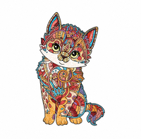 Meilleures ventes Puzzle en bois éducatif personnalisé exquis à motifs d'animaux Chaton pour les enfants de 2 à 4 ans