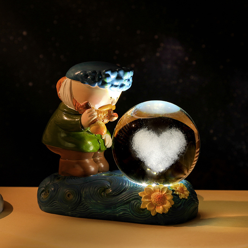 Van Gogh Starry Sky Sphere - Heart-shaped Cloud