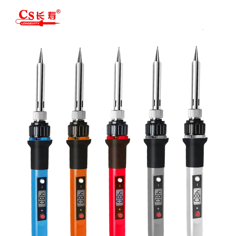 80W Smart Electric Soldering Iron LCD Digital Temperatura Adjustment Auto Sleep Internal Heating Electronic Welding Tools
